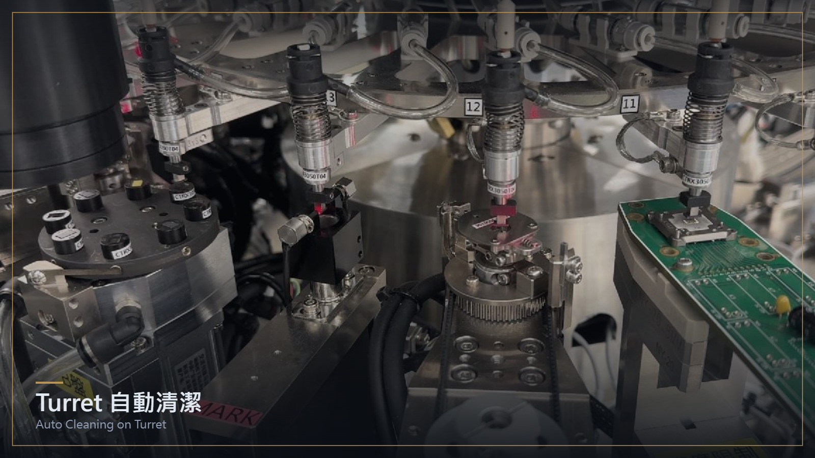 Automated cleaning on a Turret test handler